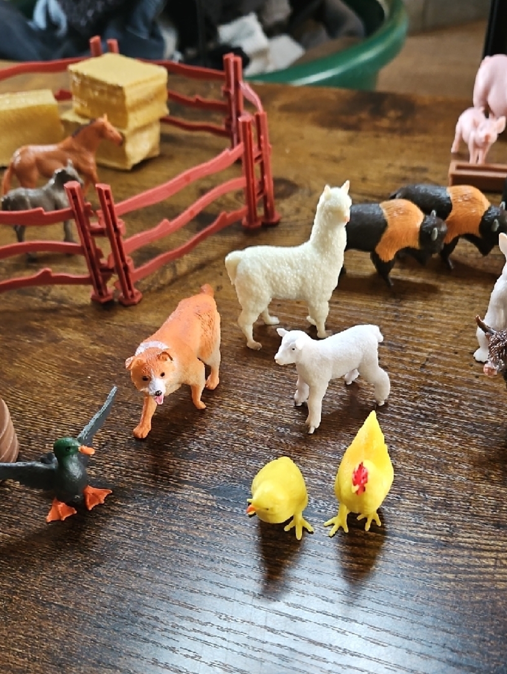 Toy Farm Animal Lot - Mixed Plastic Farm Animals with Accessories - Picture 4 of 5